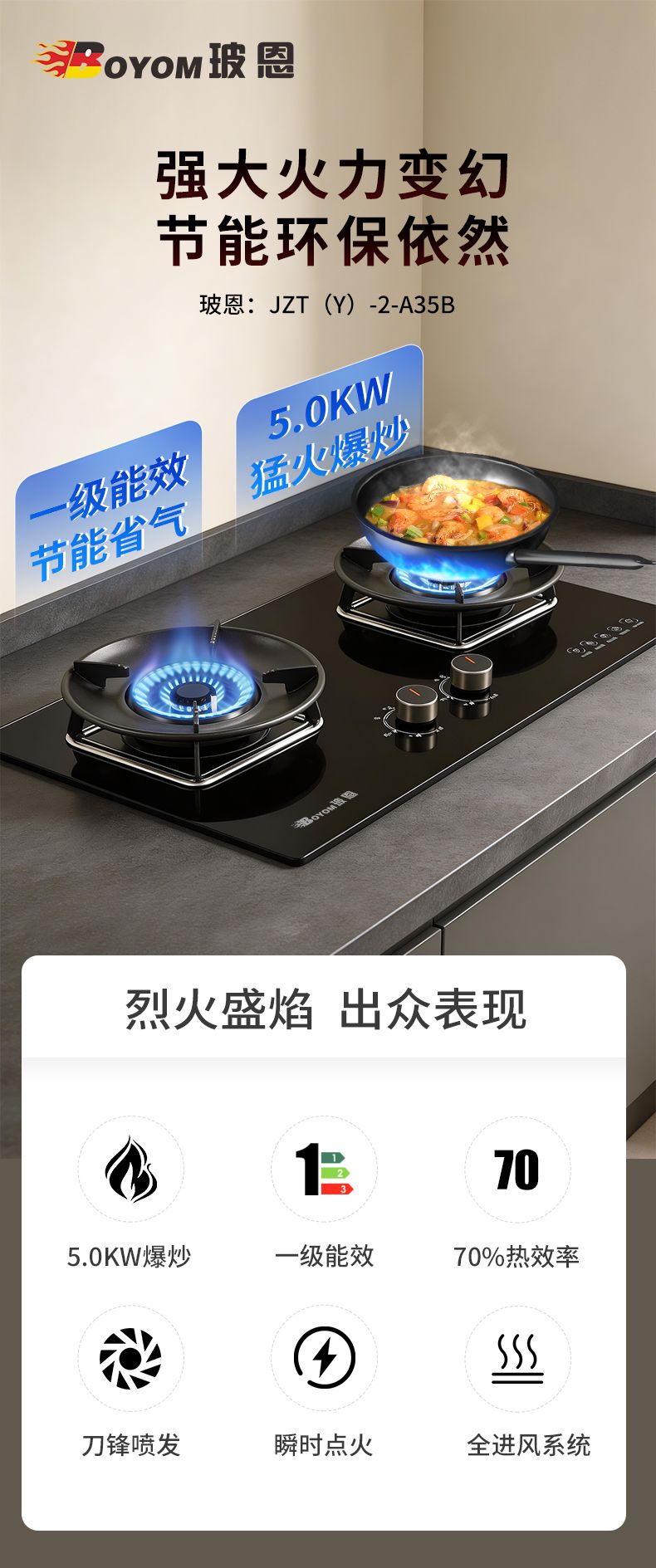 玻恩燃气灶 A35B
