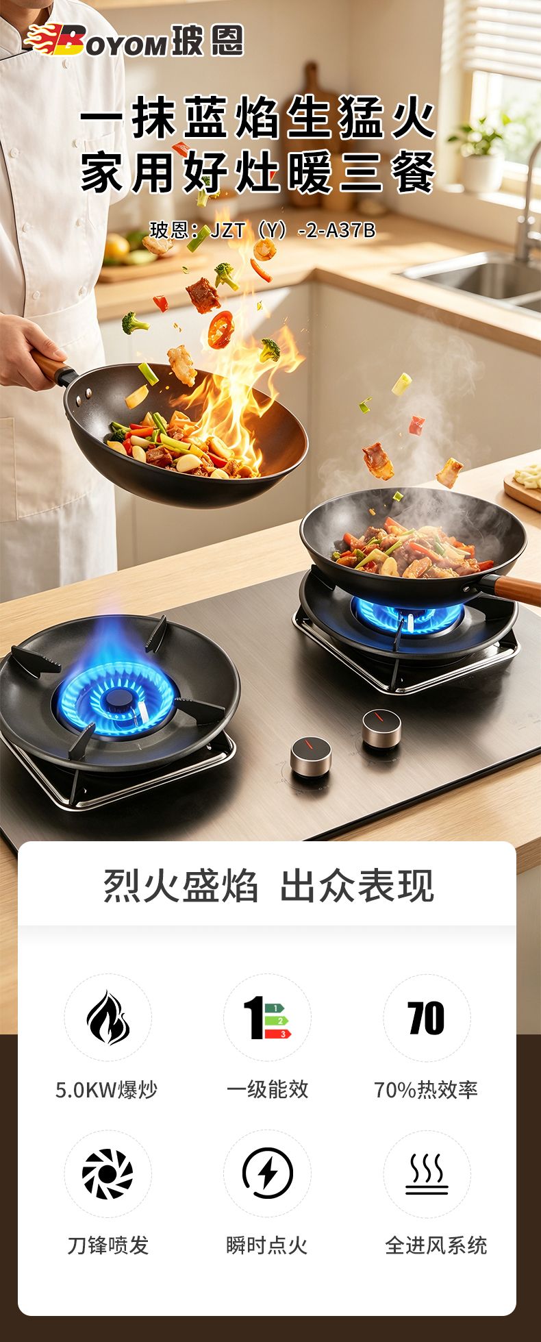 玻恩燃气灶 A37B