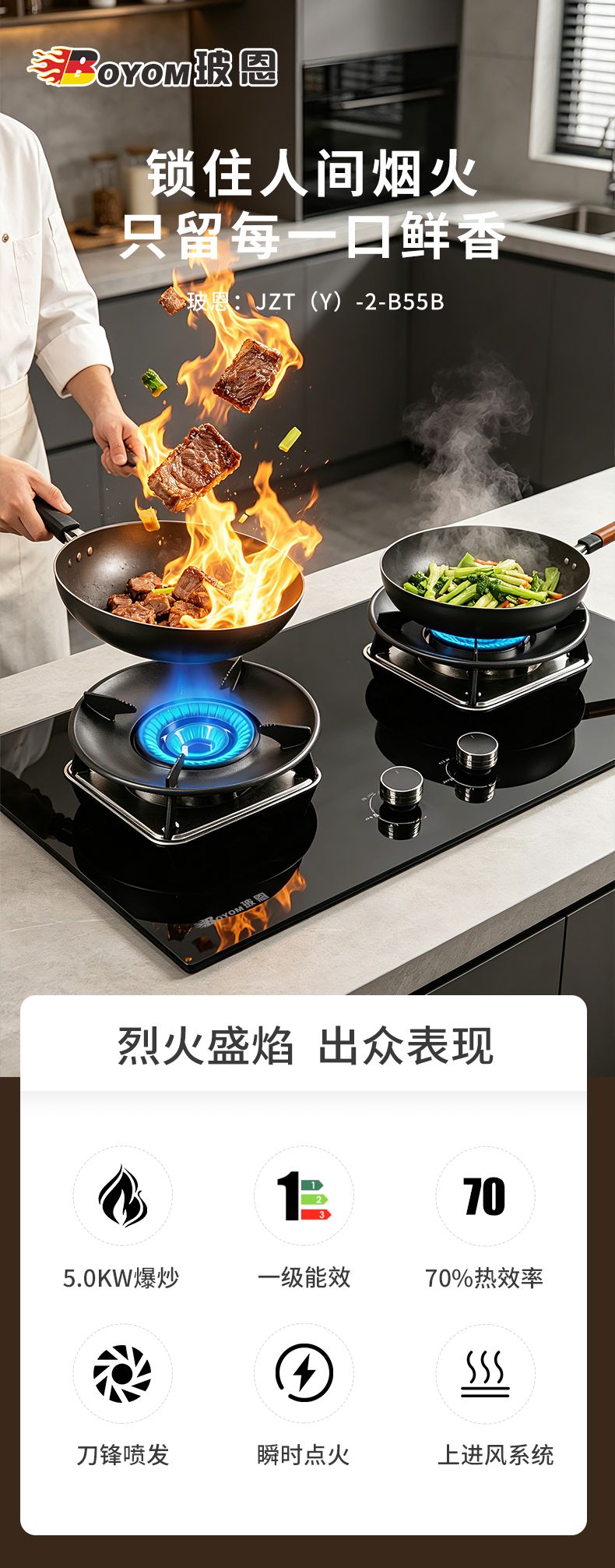 玻恩燃气灶 B55B